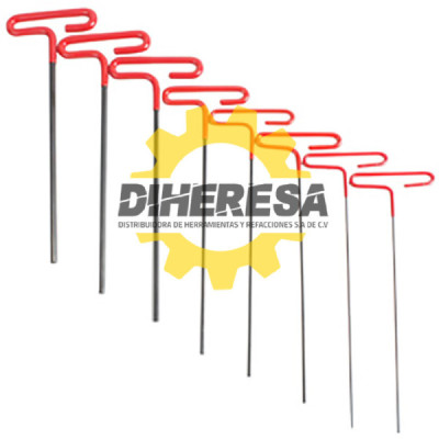 TF2410 JUEGO 8 LLAVES T 6'' VINIL 2-10MM HEX DOGOTULS | DIHERESA