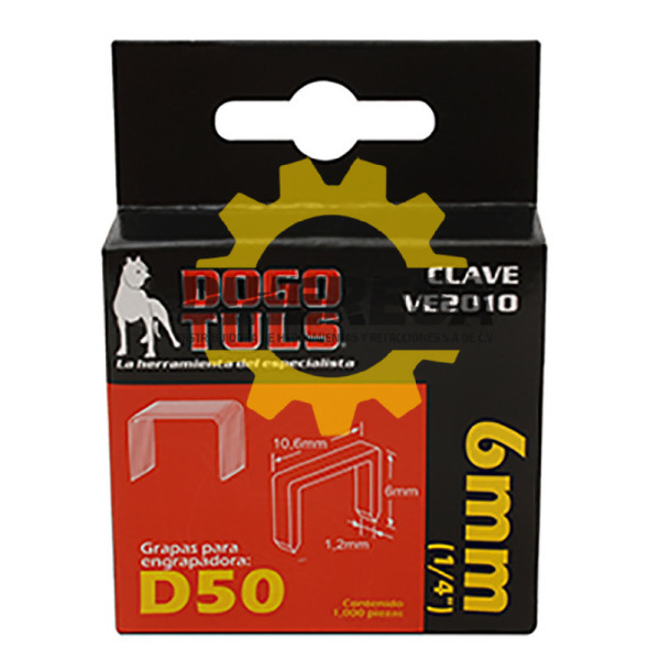 VE2010 GRAPAS D50 1/4'' 6MM (1000 PZS) DOGOTULS | DIHERESA