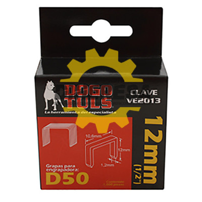 VE2013 GRAPAS D50 1/2  pulgadas  12MM (1000 PZS) DOGOTULS