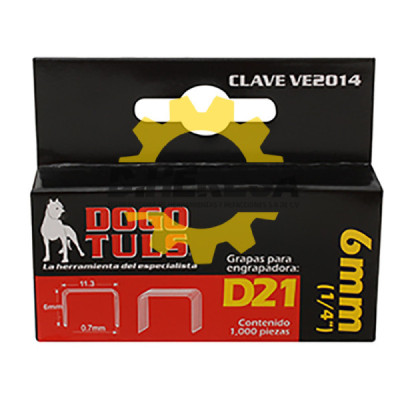 VE2014 GRAPAS D21 1/4  pulgadas  6MM (1000 PZS) DOGOTULS