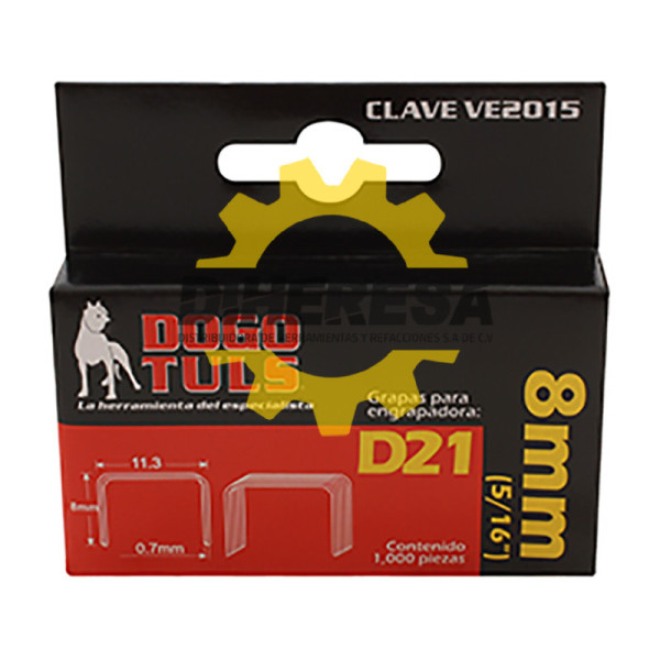 VE2015 GRAPAS D21 5/16'' 8MM (1000 PZS) DOGOTULS | DIHERESA