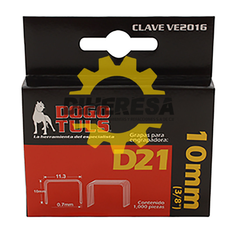 VE2016 GRAPAS D21 3/8'' 10MM (1000 PZAS) DOGOTULS | DIHERESA VE2016 GRAPAS D21 3/8'' 10MM (1000 PZAS) DOGOTULS | DIHERESA
