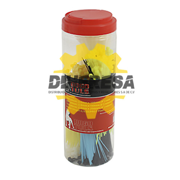 Cintillas sujetacable bote 600 pzas WL8026 DOGOTULS