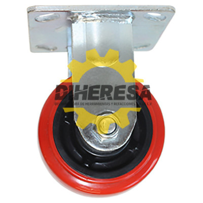 ZF5071 RODAJA PP NEGRO Y PU ROJO FIJA 6'' DOGOTULS | DIHERESA