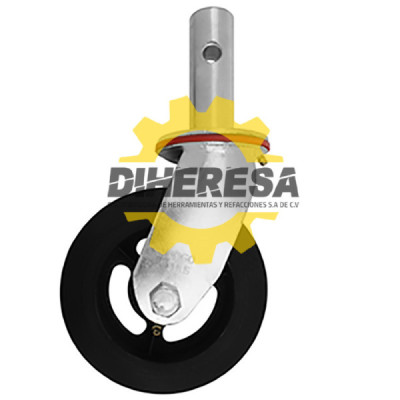 ZF5151 RODAJA ANDAMIO HULE FIERRO GIRATORIA 6'' DOGOTULS | DIHERESA