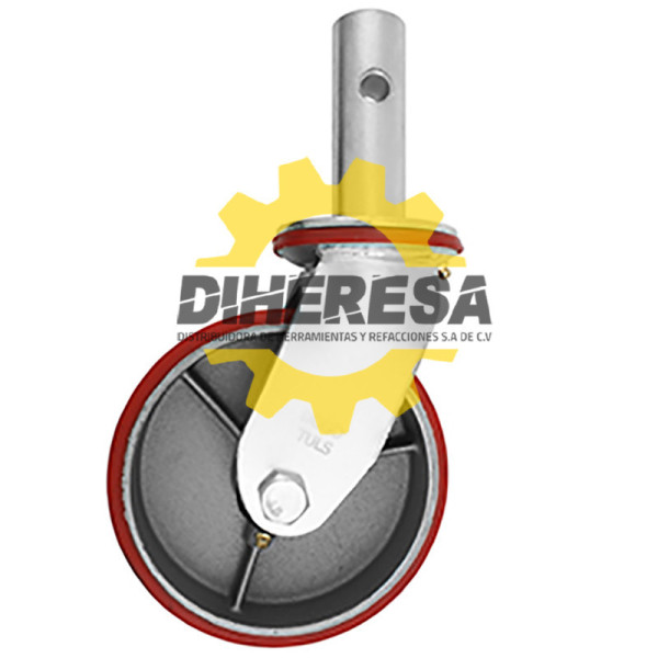 ZF5155 RODAJA ANDAMIO FIERRO Y PU GIRATORIA 6'' DOGOTULS | DIHERESA