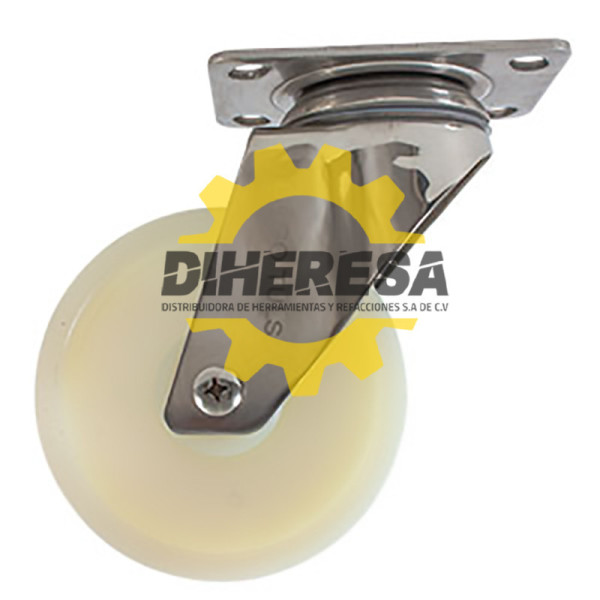 ZF5164 RODAJA ACERO INOX  NYLON GIRATORIA 4'' DOGOTULS | DIHERESA
