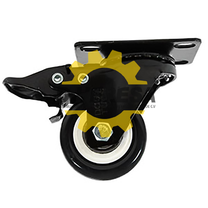 ZF5184 RODAJA PVC NEGRO GIRATORIA Y FRENO 2'' DOGOTULS | DIHERESA ZF5184 RODAJA PVC NEGRO GIRATORIA Y FRENO 2'' DOGOTULS | DIHERESA