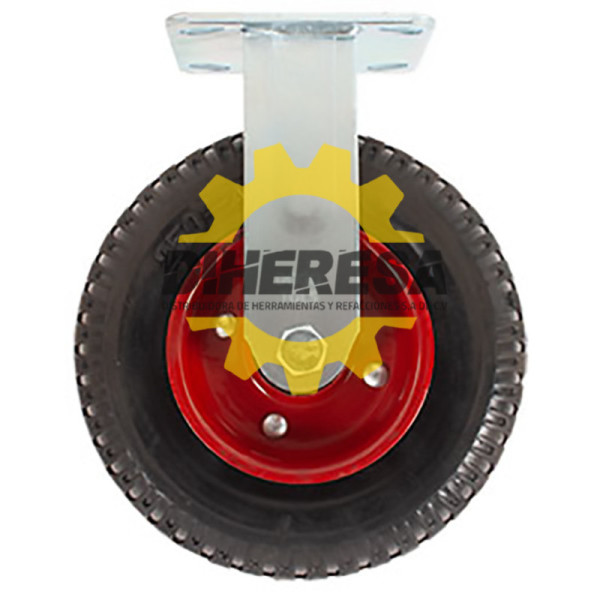 ZF5222 RODAJA DE HULE SOLIDO FIJA 8'' DOGOTULS | DIHERESA
