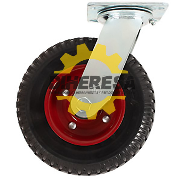 ZF5226 RODAJA DE HULE SOLIDO GIRATORIA 8'' DOGOTULS | DIHERESA
