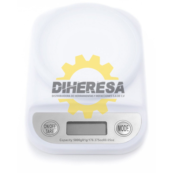 BASCULA DIGITAL DE COCINA, CAPACIDAD MAXIMA DE 5KG. BLANCA SILVERLINE | DIHERESA