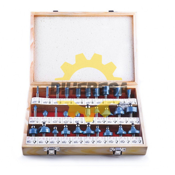 BROCAS PARA RAUTER ESTUCHE CON 30 PZAS SILVERLINE | DIHERESA