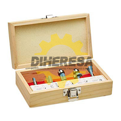 BROCAS PARA RAUTER ESTUCHE CON 5 PZAS SILVERLINE | DIHERESA