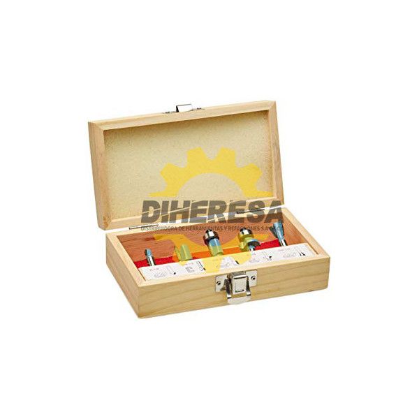 BROCAS PARA RAUTER ESTUCHE CON 5 PZAS SILVERLINE | DIHERESA