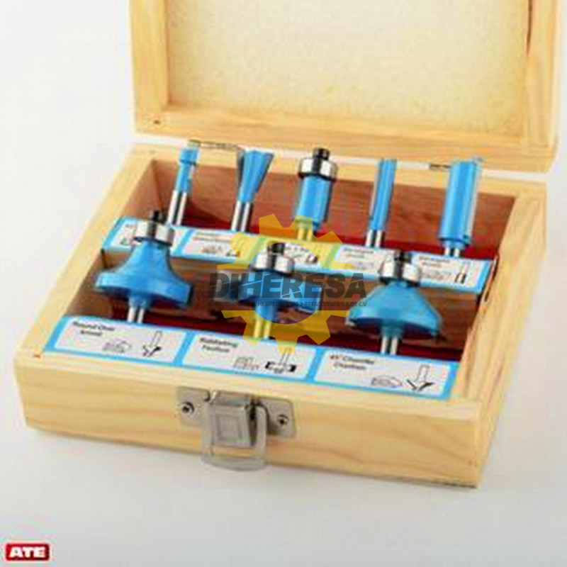 BROCAS PARA RAUTER ESTUCHE CON 8 PZAS SILVERLINE | DIHERESA