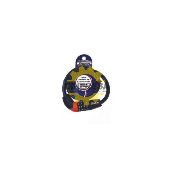 CABLE CANDADO 12 X 1000MM DE COMBINACION SILVERLINE | DIHERESA