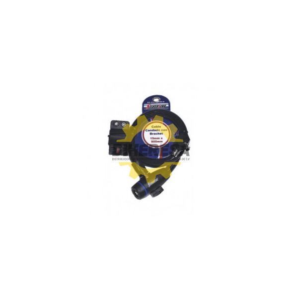 CABLE CANDADO 15 X 900MM CON BRACKET SILVERLINE | DIHERESA