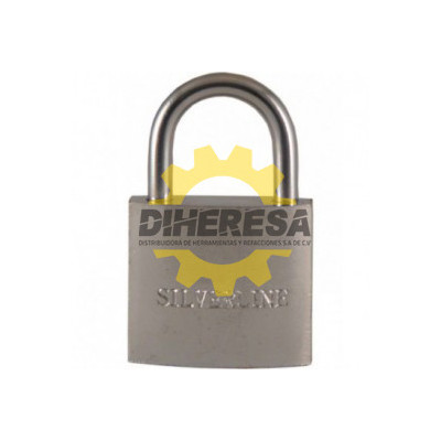 CANDADO CROMADO, CILINDRO DE BRONCE SILVERLINE | DIHERESA