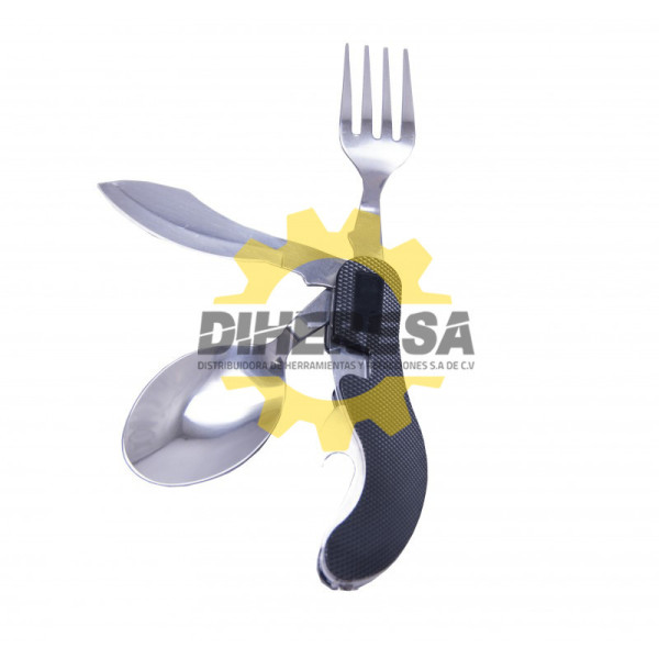 KIT DE CUBIERTOS ABATIBLES EN ACERO INOXIDABLE SILVERLINE | DIHERESA