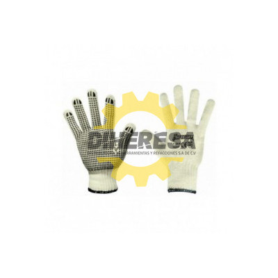 DC-GUA-A9GUANTES DE TEJIDO DE ALGODÓN CON PUNTOS DE PVC  9 SILVERLINE