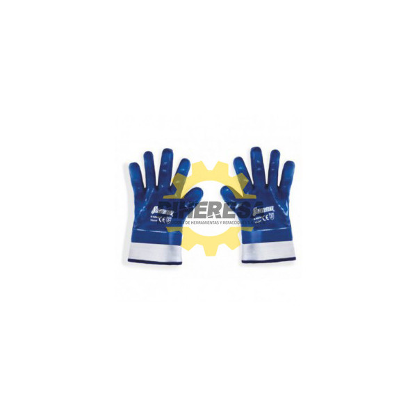 GUANTES DE SEGURIDAD DE JERSEY C/RECUBRIMIENTO TOTAL AZUL  10 SILVERLINE | DIHERESA