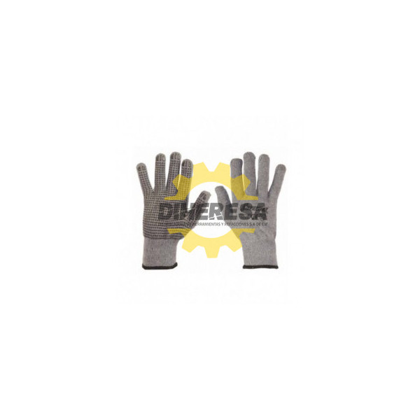 GUANTES DE TEJIDO FINO DE ALGODÓN CON PUNTOS DE PVC  9 SILVERLINE | DIHERESA