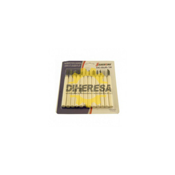 GURBIAS JUEGO DE 12PIEZAS EN ESTUCHE DE MADERA EN CRV SILVERLINE | DIHERESA