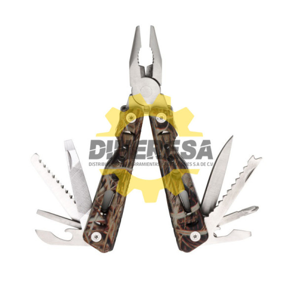 MULTIHERRAMIENTAS EN ACERO INOXIDABLE 14 HERRAMIENTAS EN 1, INCLUYE ESTUCHE EN NYLON SILVERLINE | DIHERESA