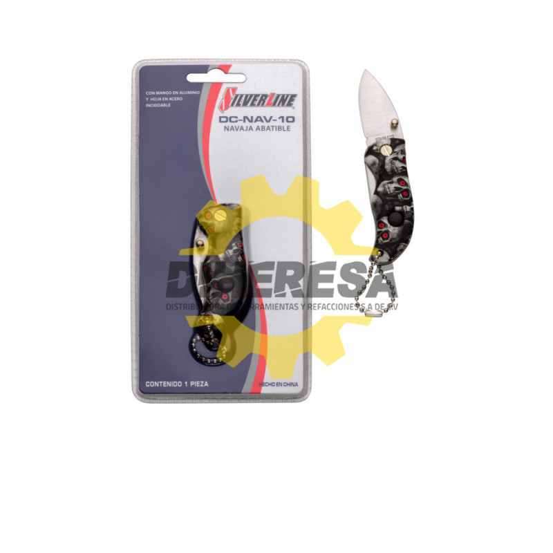 NAVAJA ABATIBLE CON MANGO EN ALUMINIO Y HOJA EN ACERO INOXIDABLE SILVERLINE | DIHERESA