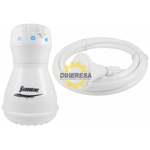 REGADERA ELECTRICA SIN EXTENSION EN POLIPROPILENO DE ALTA RESISTENCIA, 3 TEMPERATURAS SILVERLINE | DIHERESA