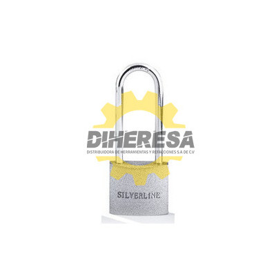 CANDADO PLATEADO, CILINDRO DE BRONCE SILVERLINE | DIHERESA