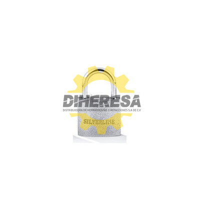 CANDADO PLATEADO, CILINDRO DE BRONCE SILVERLINE | DIHERESA