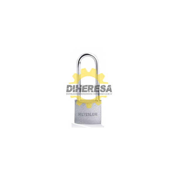CANDADO PLATEADO, CILINDRO DE BRONCE SILVERLINE | DIHERESA