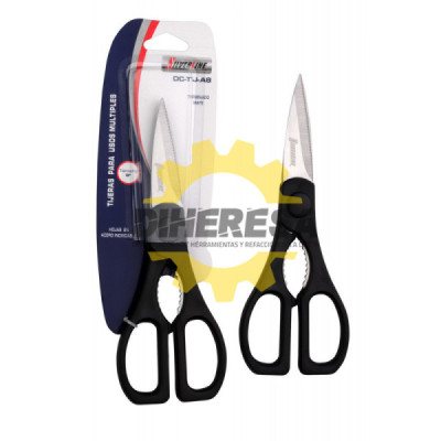 TIJERAS 8 PARA USOS MULTIPLES EN ACERO INOXIDABLE TERMINADO MATE MANGO EN ABS SILVERLINE | DIHERESA