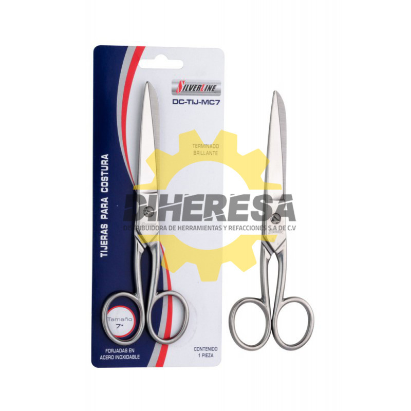 TIJERAS 7 PARA COSTURA FORJADAS EN ACERO INOXIDABLE TERMINADO BRILLANTE SILVERLINE | DIHERESA TIJERAS 7 PARA COSTURA FORJADAS EN ACERO INOXIDABLE TERMINADO BRILLANTE SILVERLINE | DIHERESA