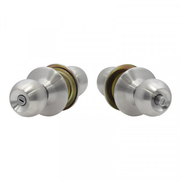 20POP LOCK Pomo cilíndrico de acero inoxidable tipo bola para baño LOCK | DIHERESA