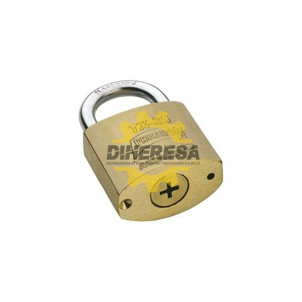 CANDADO DORADO C.LATÓN LLAVE D CRUZ 50MM SILVERLINE | DIHERESA