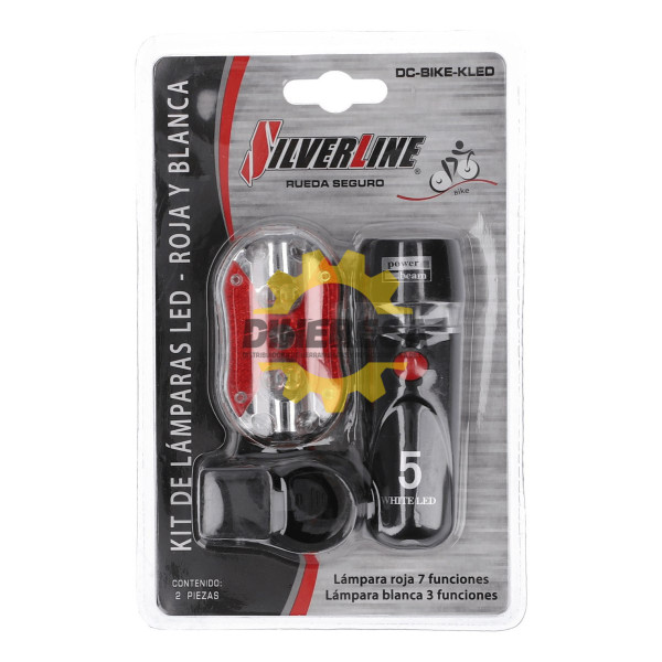DC-BIKE-KLED JUEGO LAMPARA LED ROJA 7 FUN. Y BLANCA 3 FUN. SILVERLINE | DIHERESA