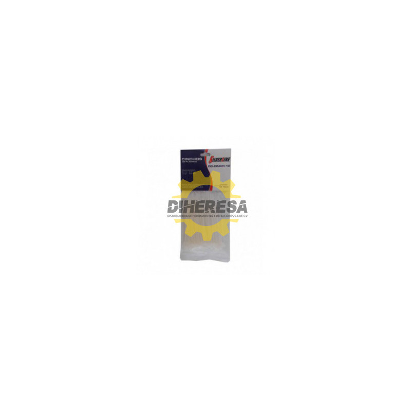 DC-CINCH-10 CINCHOS 2.5*100mm - BOLSA CON 100 PZAS - TRANSPARENTES SILVERLINE | DIHERESA DC-CINCH-10 CINCHOS 2.5*100mm - BOLSA CON 100 PZAS - TRANSPARENTES SILVERLINE | DIHERESA