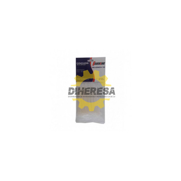 DC-CINCH-20 CINCHOS 4.6*200mm - BOLSA CON 100 PZAS - TRANSPARENTES SILVERLINE | DIHERESA