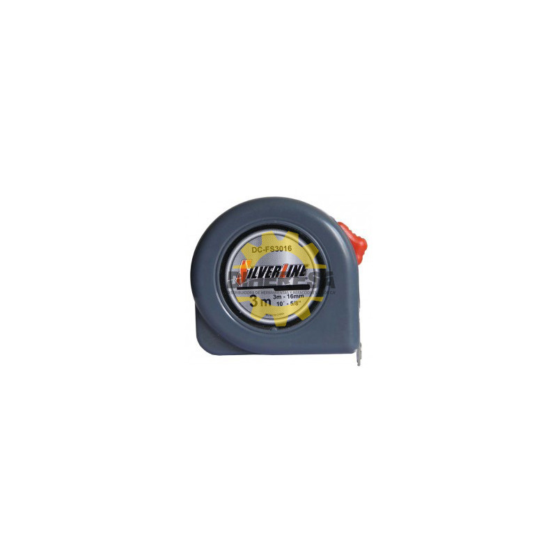 DC-FS8025 FLEXOMETRO DE 8m x 25mm TRADICIONAL CLIP Y GANCHO CROMADO Y TEMPLADO SILVERLINE | DIHERESA DC-FS8025 FLEXOMETRO DE 8m x 25mm TRADICIONAL CLIP Y GANCHO CROMADO Y TEMPLADO SILVERLINE | DIHERESA