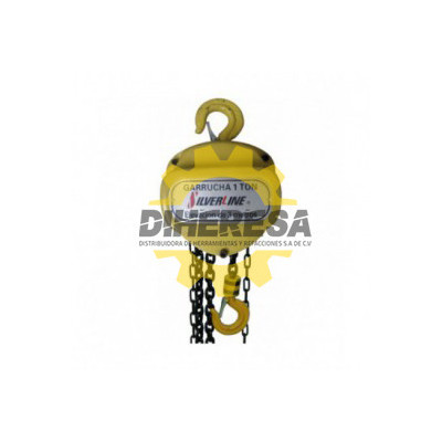 DC-GC1 GARRUCHA DE CADENA 1.0 TON,  CADENA DE 3 MTS. SILVERLINE