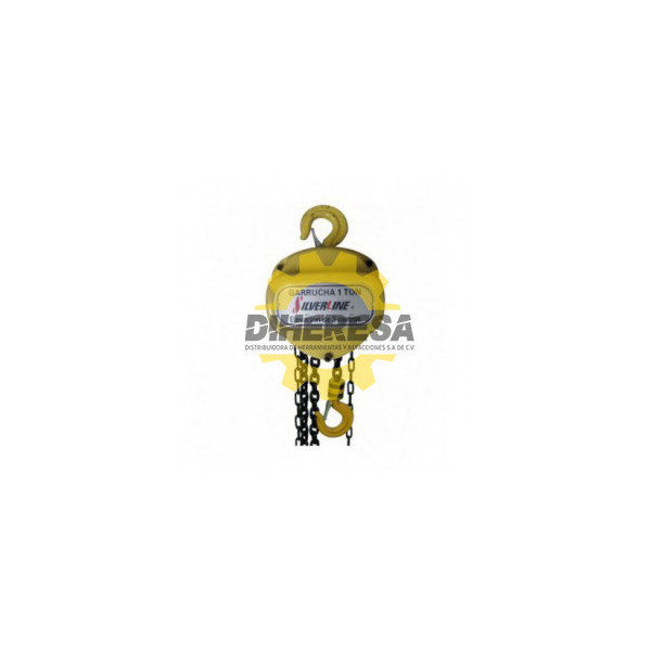 DC-GC1 GARRUCHA DE CADENA 1.0 TON,  CADENA DE 3 MTS. SILVERLINE | DIHERESA