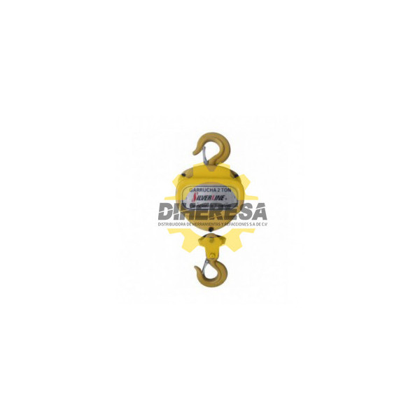 DC-GC2 GARRUCHA DE CADENA 2.0 TONS.,  CADENA DE 3 MTS. SILVERLINE | DIHERESA