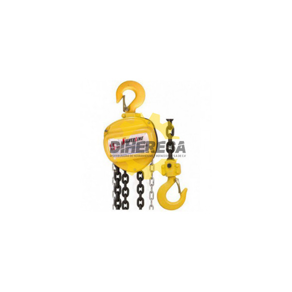 DC-POLIP-HD1.5 POLIPASTO DE 1.5 TON  CON  CADENA DE 3 MTS. SILVERLINE | DIHERESA