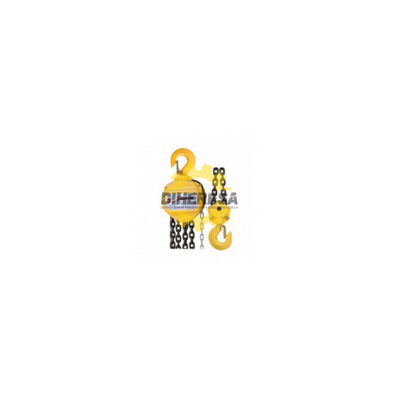 DC-POLIP-HD3 POLIPASTO DE   3  TON  CON  CADENA DE 3 MTS. SILVERLINE | DIHERESA