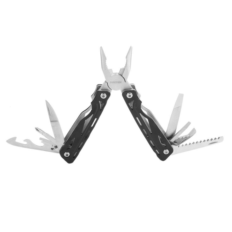 120527 SURTEK Multiherramienta de aluminio con pinzas 13 en 1 Surtek | DIHERESA 120527 SURTEK Multiherramienta de aluminio con pinzas 13 en 1 Surtek | DIHERESA