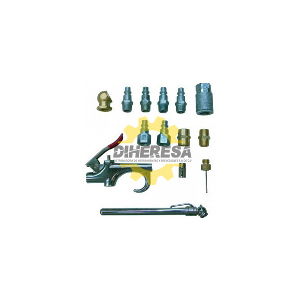 DC-14AK KIT DE ACCESORIOS PARA AIRE DE 14 PIEZAS SILVERLINE | DIHERESA