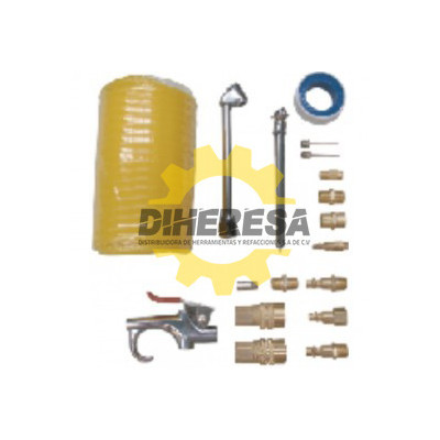 DC-18AK KIT DE ACCESORIOS PARA AIRE DE 18 PIEZAS SILVERLINE