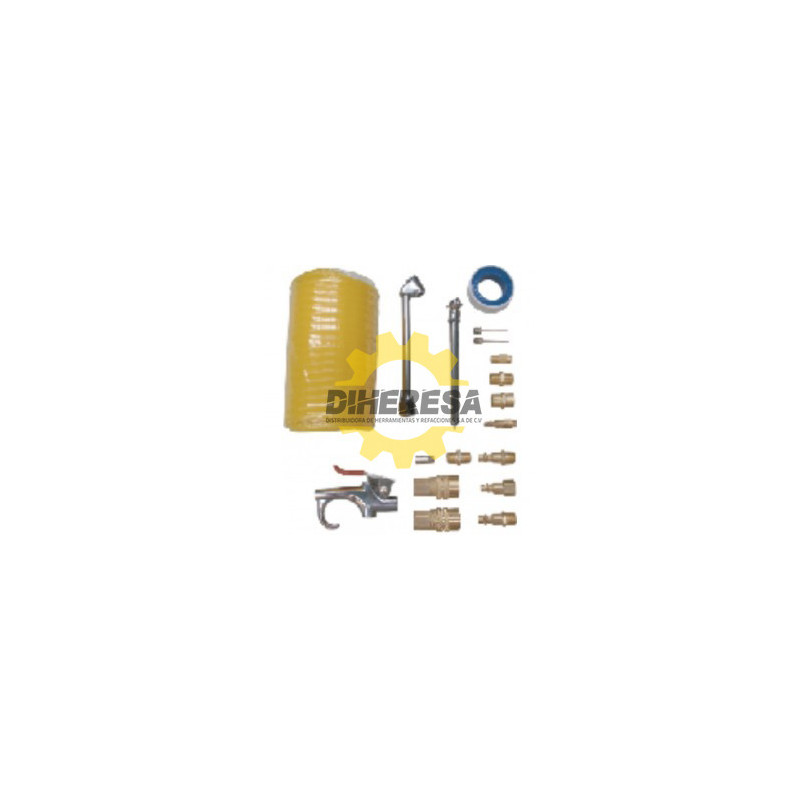 DC-18AK KIT DE ACCESORIOS PARA AIRE DE 18 PIEZAS SILVERLINE | DIHERESA DC-18AK KIT DE ACCESORIOS PARA AIRE DE 18 PIEZAS SILVERLINE | DIHERESA